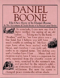 Daniel Boone: His Own Story